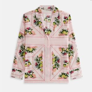 Pink Tropical Print blouse kith